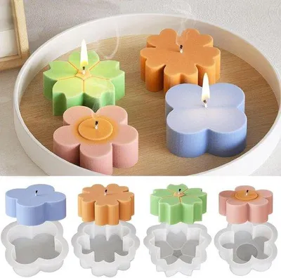 Produktbild von Silikon Formen Set 4 Teile DIY Epoxy Harz für Kerzen und Seifen