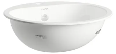 Produktbild von LAUFEN Einbauwaschtisch / Waschbecken CLASSICS 475x475 rund weiß mit Hahnloch mit Überlauf, H517FM30001041
