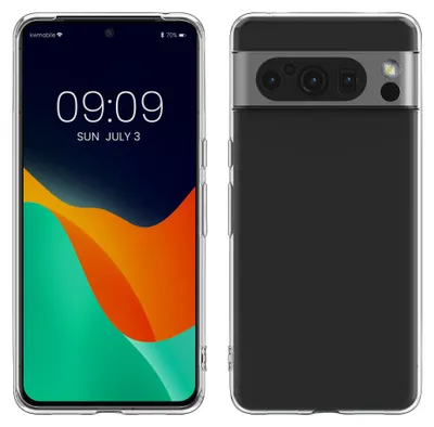 Produktbild von kwmobile Hülle kompatibel mit Google Pixel 8 Pro - Silikon Handyhülle transparent - Handy Case in Transparent