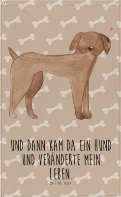 Produktbild von Mr. & Mrs. Panda Tapestry Hund Dogge - Hundeglück - Geschenk, Hunde, Hängedeko, Gobelin, Herz, Wandtuch, Wandteppich, Wandbild, Sprüche
