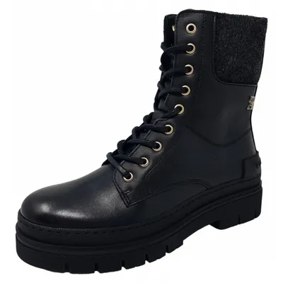 Produktbild von Tommy Hilfiger Felt Lace UP Bootie Kurzstiefel Schwarz
