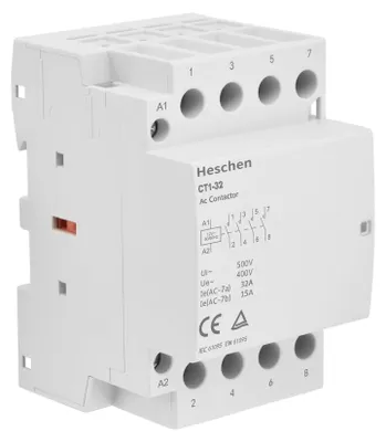 AC-Schütz 32A 4-polig 4 Schließer 12V AC DIN-Schiene