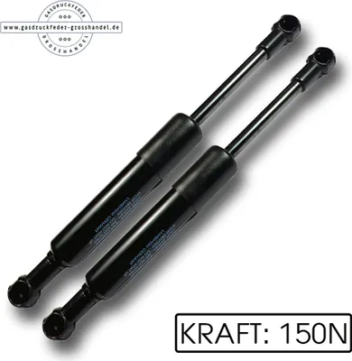Produktbild von 2er Gasdruckfeder Ersatz LIFT-O-MAT 150N -NV Gasdruckdämpfer Kesseböhmer mit Aufnahme aus Metall Schwarz