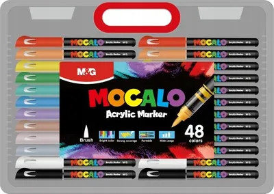 Obrázek produktu pro Sada akrylových štětcových fixů Mocalo 48 barev M&G