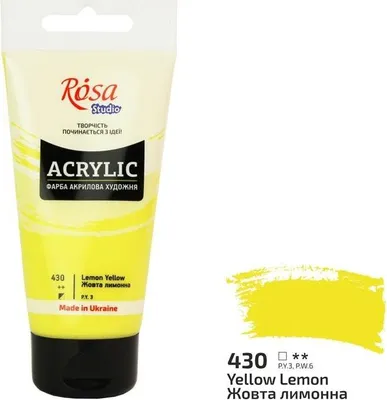 Immagine prodotto di Vernice acrilica giallo limone 430 75 ml - Rosa