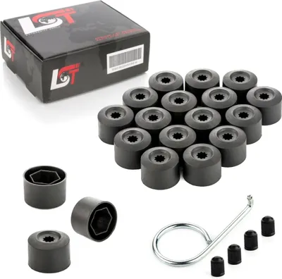 Produktbild von 20x Radschrauben Abdeckkappen Radschraubenkappen 17 mm schwarz für BMW MINI
