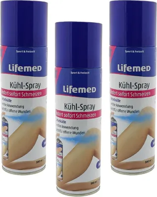 Produktbild von Kühlspray Soforthilfe Muskel Sportverletzung 3x300ml - Schnelle Kühlung bei Schwellungen, Prellungen und Zerrungen