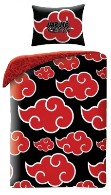 Image de Naruto Bettbezug Rot/Schwarz 140 x 200 cm Baumwolle 70 x 90 cm
