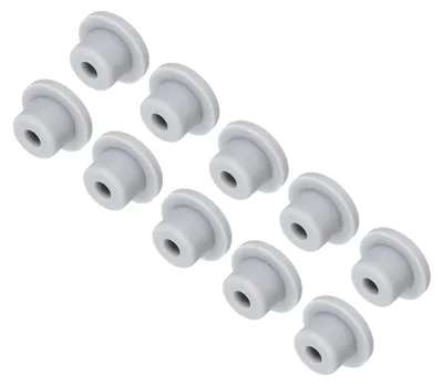 Silikonstecker, T-förmig, 15 mm Ø, grau, 10 Stück