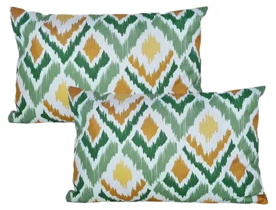 Produktbild von JACK 2er Set 30x50cm Motiv Outdoor Kissenhülle Bezug Stuhl Kissen Garten Abstrakt Grün