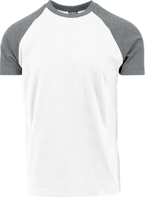 Produktbild von Urban Classics T-Shirt Herren Raglan Contrast Tee weiß/grau 3XL