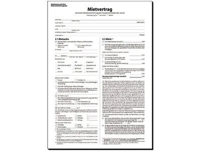 Produktbild von Mietvertrag A4 hoch 90g/qm ehemals Mustermietvertrag 6seitig Packung mit 25 Stück