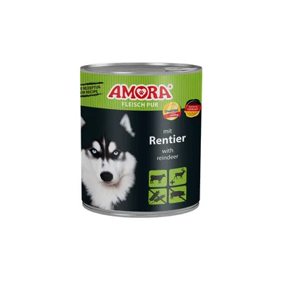 Produktbild von Amora Fleisch Pur Adult Mit Rentier, Adult, Hirsch, 800 g, Zuckerfrei