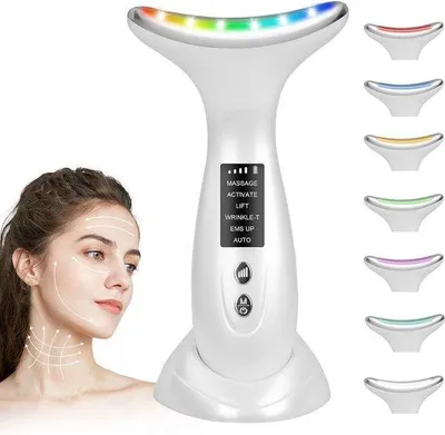 Immagine prodotto di Dispositivo antirughe e stimolatore muscolare con massaggio EMS e funzione di riscaldamento