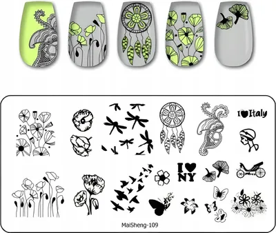 Produktbild von MaiSheng-109 Nagelkunst-Stempelplatte