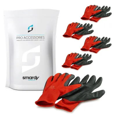 Obrázok produktu pre 5 párov pracovných rukavíc, veľkosť 9, s latexovou vrstvou
