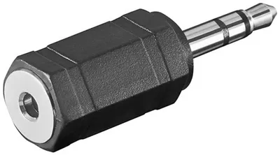 Image de Adaptateur Wentronic, prise jack 3,5 mm vers 2,5 mm : prise jack 3,5 mm (3 pôles, stéréo) > prise jack 2,5 mm (3 pôles, stéréo)