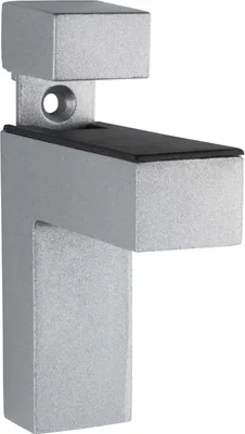 Produktbild von Glasregal Viertelkreis + Clip QUADRO, Befestigungsclip :Quadro Silbermatt, Größe :8mm - 25 x 25 cm - weiß