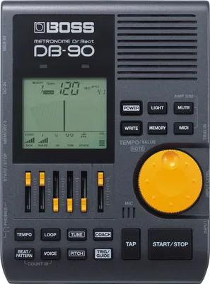 Produktbild von Boss Metronom Dr. Beat DB-90 mit Rhythm Coach, Referenzton & 30 Drumpattern, 122 x 164 x 37,5 mm