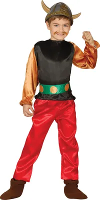 Produktbild von Gallier Helm Krieger Rot Schwarz Grün Karneval Fest Kostüm, Größe: 128/134 Farbe: Schwarz