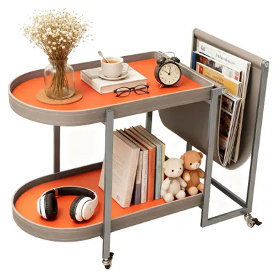 Image de Table d'appoint multifonctionnelle mobile sur roulettes