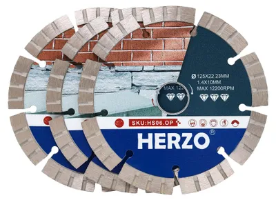 Diamantschneidscheibe 125 mm für Beton, Stein, Granit