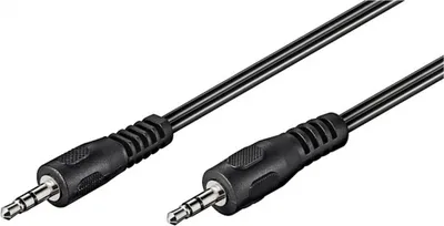 Produktbild von Goobay Audiokabel 2x3.5mm Stereo Stecker 1.5m schwarz