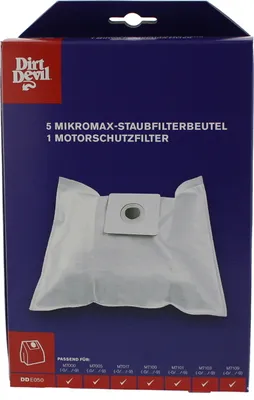 Produktbild von Dirt Devil 5 Staubsaugerbeutel für diverse Dirt Devil Staubsauger, Nr.: DDE050, 7000022
