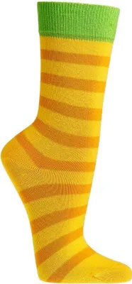 Produktbild von 6 Paar TippTexx 24 Kindersocken Ringel Bio Baumwolle, für Mädchen & Jungen, Gelb, Größe 27-30