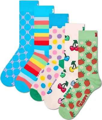 Produktbild von Happy Socks Uni Socken, 5er Pack - Motivsocken, Kurzsocken, Baumwolle Charm Mix 36-40