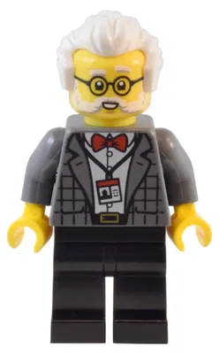 Obrázek produktu pro LEGO Minifigurka: Kurátor přírodovědného muzea – muž, tmavě modrošedá (twn490)