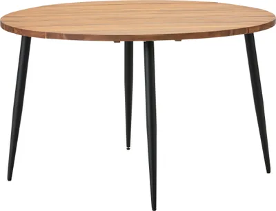 Produktbild von Dehner Gartentisch Venezia, Holztisch mit bis zu 4 Sitzplätzen, Ø 120 cm, Höhe 75 cm, FSC®-es Akazienholz / Metall, braun