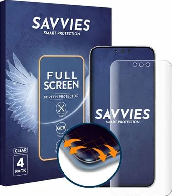Produktbild von 4x Savvies Fullscreen Schutzfolie für Huawei Mate 80 Pro Displayschutz Folie Fullcover Klar Transparent