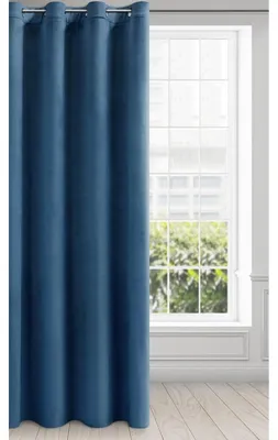 Samtvorhang 140x250 cm, elegant, einfarbig, schwarz