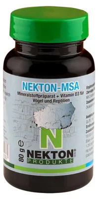 Produktbild von NEKTON-MSA - Mineralstoffpräparat + Vitamin D3 für Vögel und Reptilien - 80 g