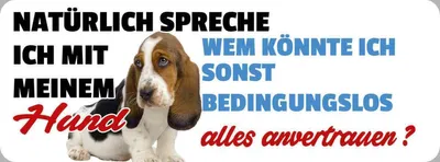Produktbild von vianmo Holzschild 10x27 cm Hund alles anvertrauen Tier Haustier