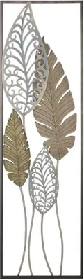 Produktbild von Mauro Ferretti Wanddeko Blätter 30,5x2,5x99,5 cm gold silber