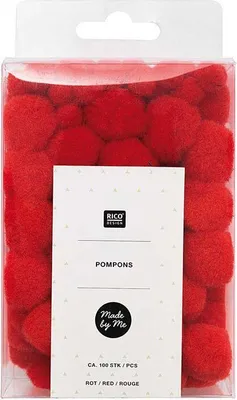 Obrázok produktu pre 100 bambuliek - Červená