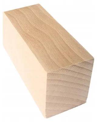 Immagine prodotto di Piede per mobili in legno di faggio squadrato, 20 cm, legno, 55 x 45 mm
