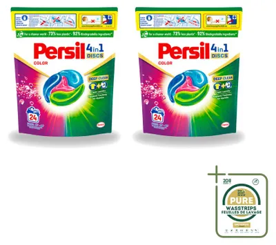 Produktbild von 2 x Persil 4-in-1 Discs Color Waschmittelkapseln für Buntwäsche - Vorratspackung - 2 Stücke