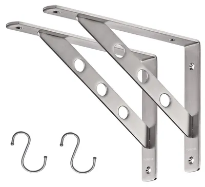 Produktbild von Regalträger 25 cm, 2er-Set, Edelstahl, für Küche