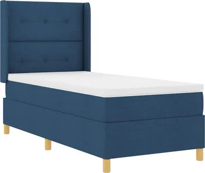 Immagine prodotto di vidaXL Letto a molle con testiera blu 80 x 200 cm in tessuto