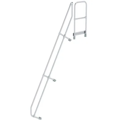 Produktbild von Günzburger Steigtechnik zweiter Handlauf für Treppe mit Plattform 60° mit 12 Stufen - 600592