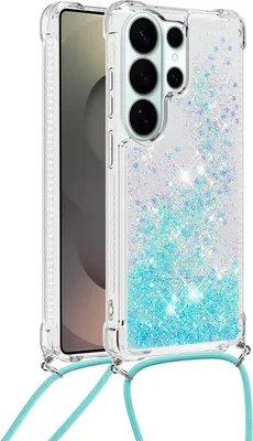Produktbild von Samsung Galaxy S26 Ultra Hülle - Coverup Liquid Glitzer Back Cover mit Handykette - Hellblau