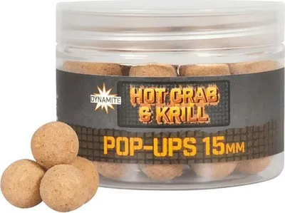 Produktbild von Dynamite Baits Foodbait Pop-Ups Hot Crab & Krill 15 mm