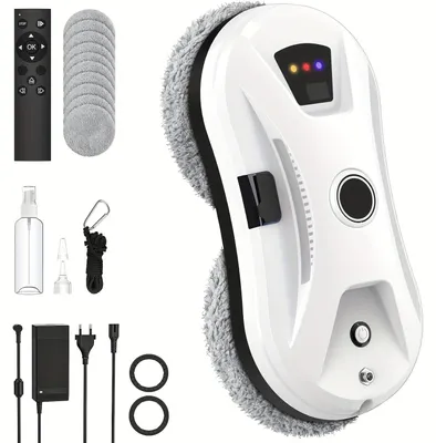 Produktbild von Fensterreinigungsroboter, automatischer Wasserspray, Fernbedienung, weiß
