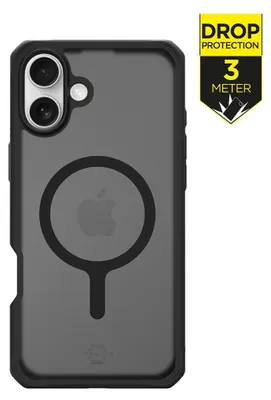 Produktbild von ITSKINS Level 2 HybridMagFrost R iPhone 16 MagSafe Hülle Hardcase Backcover Stoßfest - Schwarz