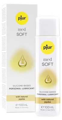 Produktbild von pjur Med Soft, 100 ml, 100 g, Schmiermittel auf Silikonbasis, Vaginal, Dimethicone, Cyclopentasiloxane, Dimethiconol, Simmondsia Chinensis (Jojoba) Seed Oil., CE