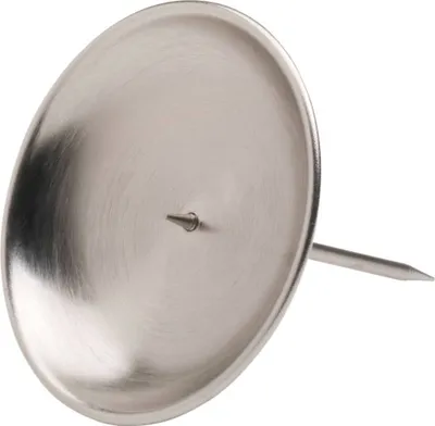 Produktbild von Ø10cm Kranzteller Messing Vernickelt Matt Kerzenhalter mit Dorn Kerzenteller