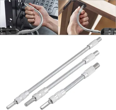 Immagine prodotto di Omgoods - Set di 3 prolunghe flessibili per cacciaviti